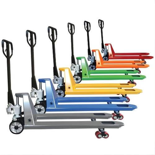 Transpalette manuel premium couleurs